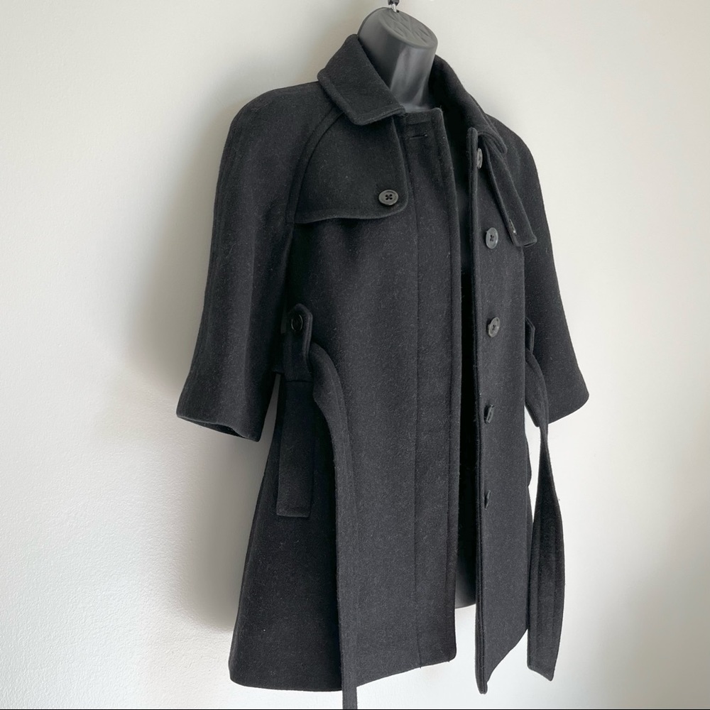 Gap Wool Blend Button Down Belted Classic Style B… - image 8